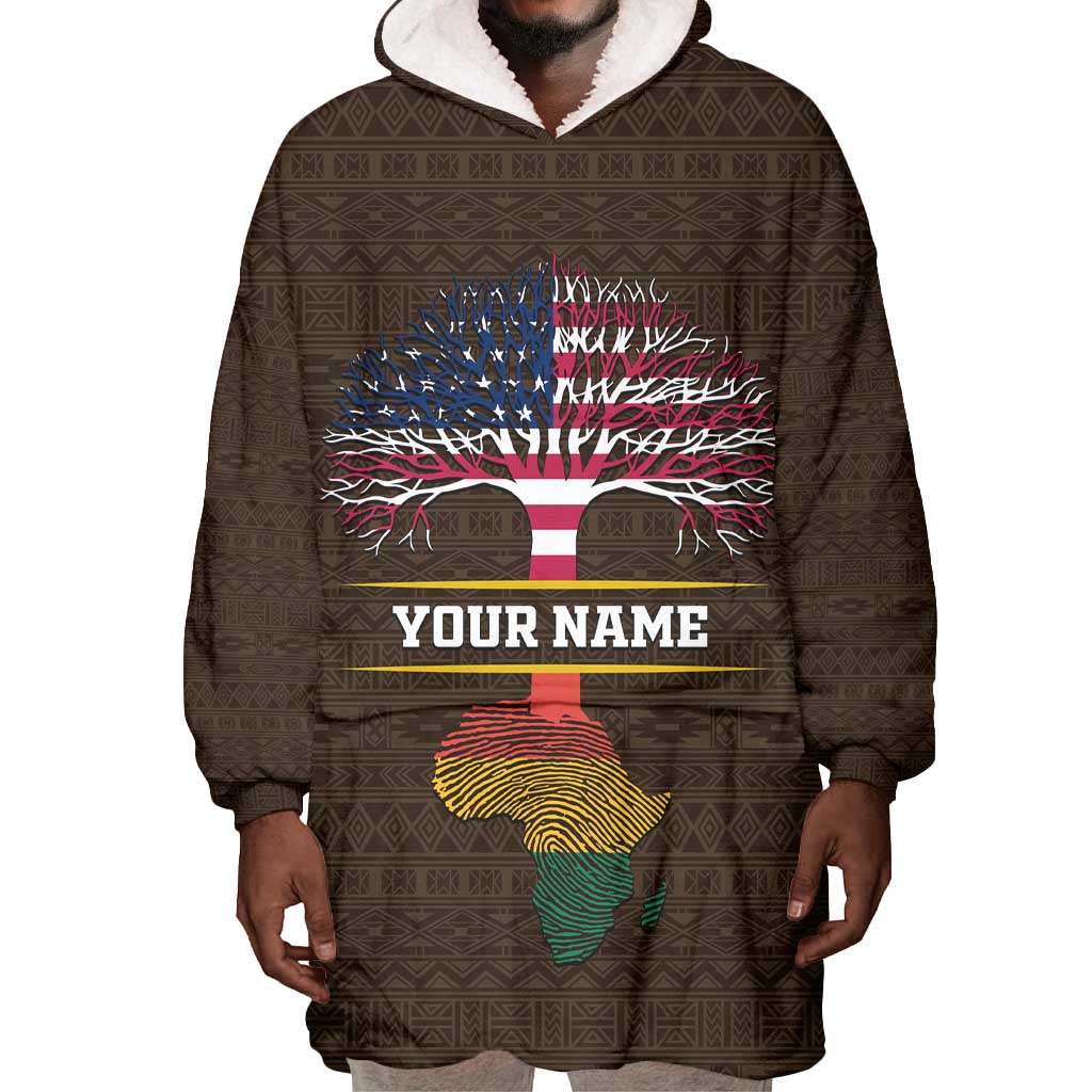 African Roots Design - Custom Personalized Wearable Blanket Hoodie DT02