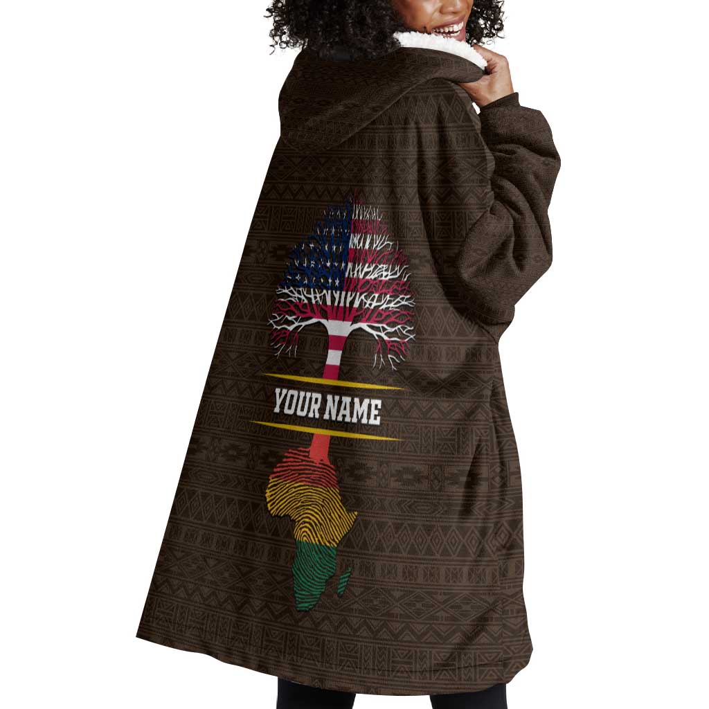 African Roots Design - Custom Personalized Wearable Blanket Hoodie DT02