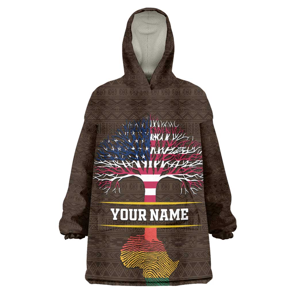 African Roots Design - Custom Personalized Wearable Blanket Hoodie DT02