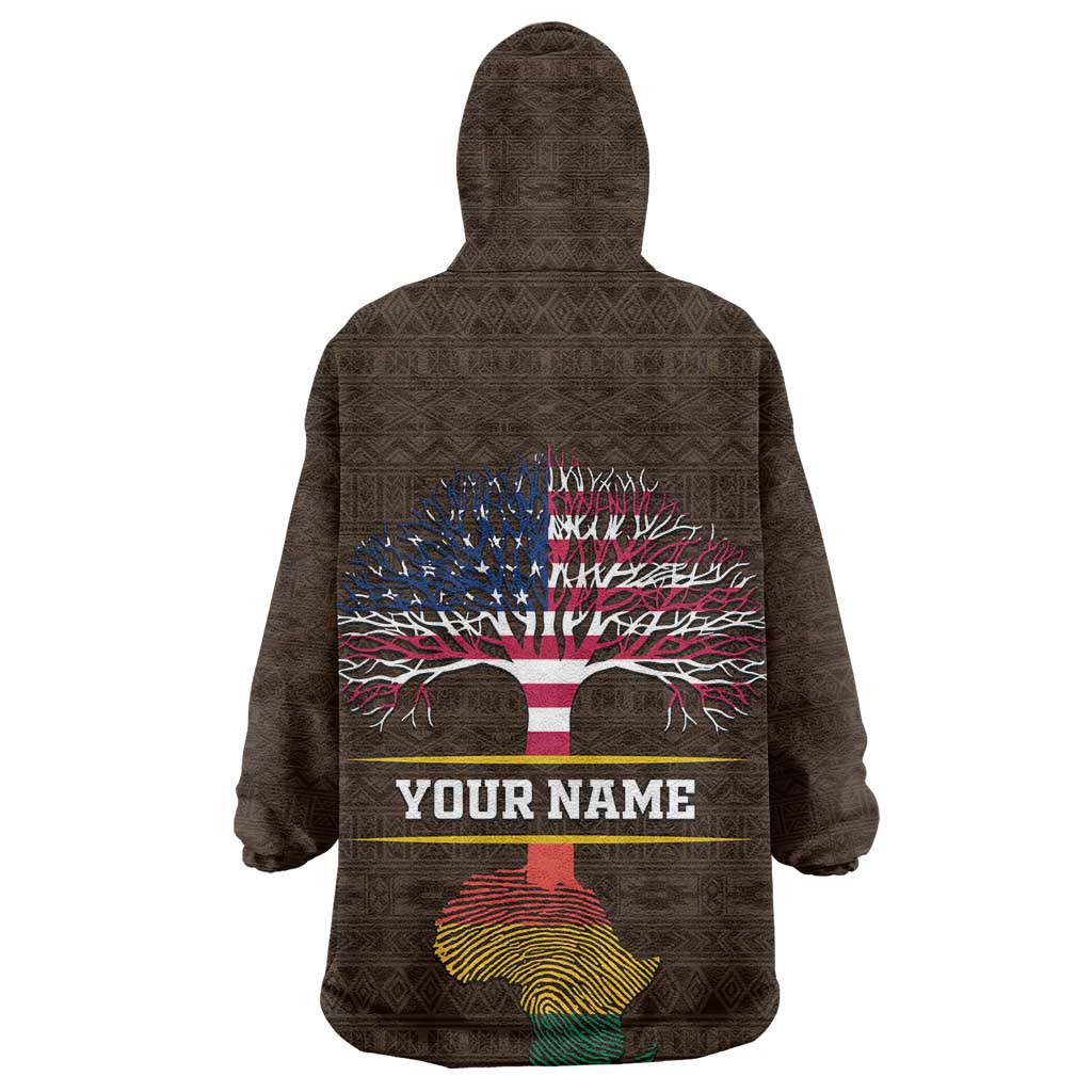 African Roots Design - Custom Personalized Wearable Blanket Hoodie DT02