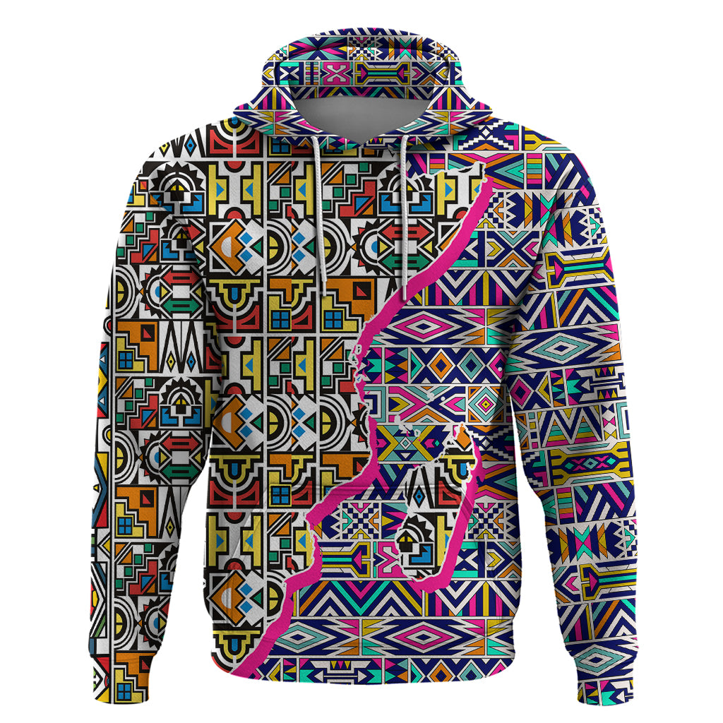 African Ndebele Pattern Hoodie DT02