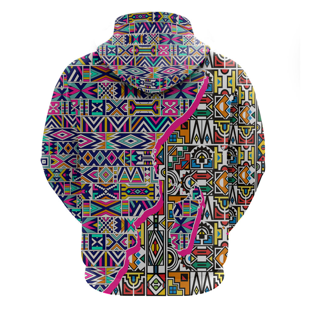 African Ndebele Pattern Hoodie DT02