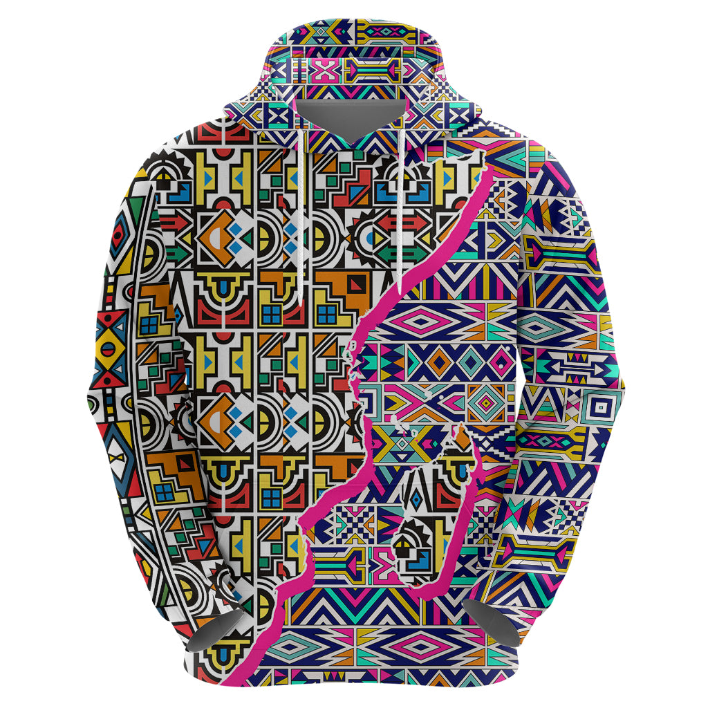 African Ndebele Pattern Hoodie DT02