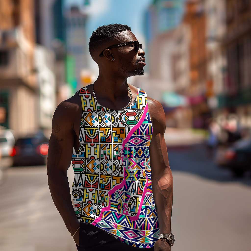 African Ndebele Pattern Men Tank Top DT02