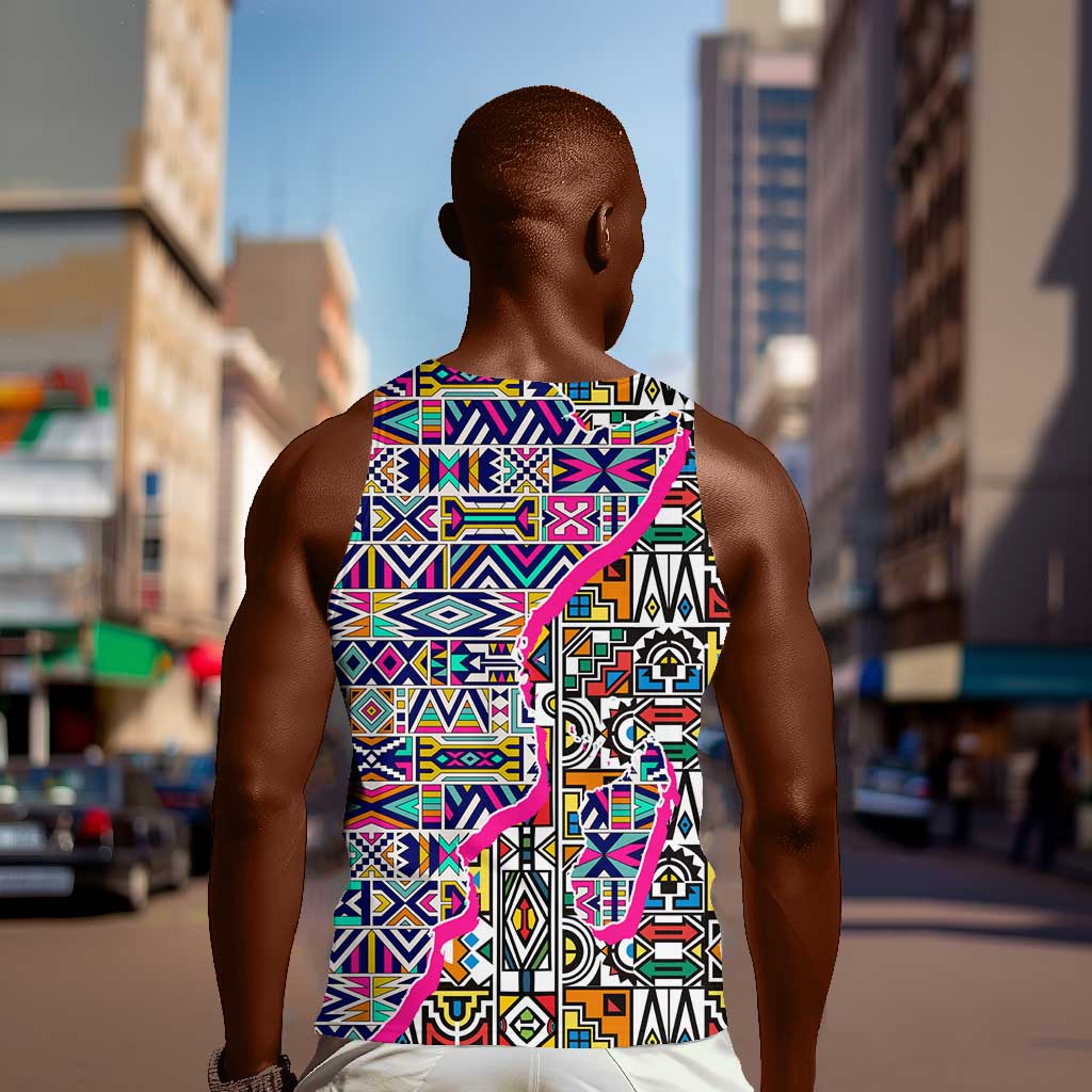 African Ndebele Pattern Men Tank Top DT02