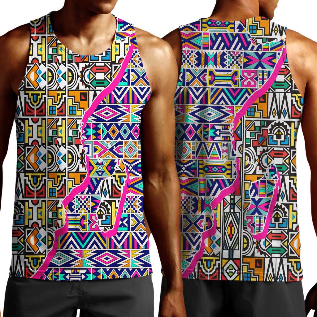African Ndebele Pattern Men Tank Top DT02
