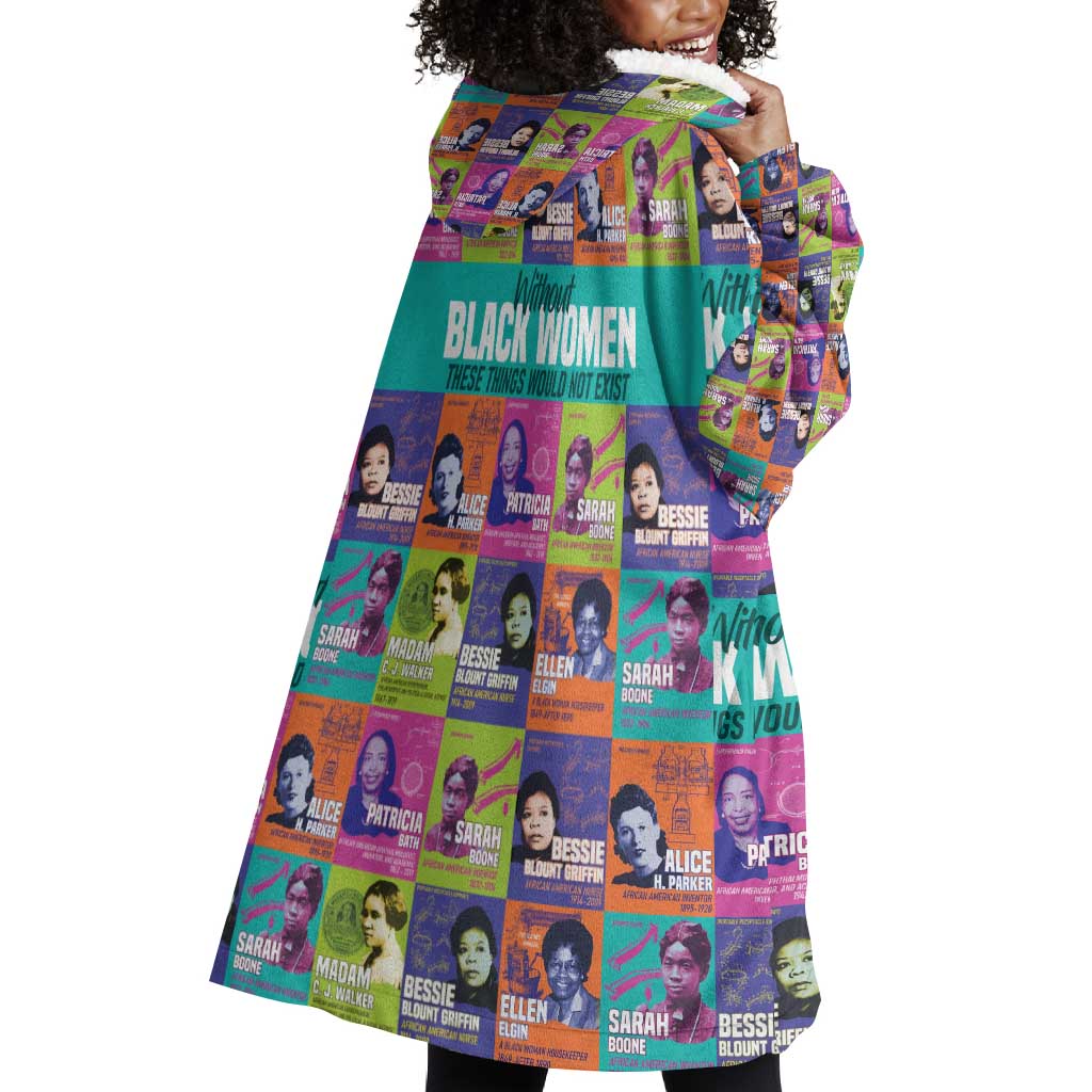 African Women Inventors Wearable Blanket Hoodie Without Black Women These Things Would Not Exist DT02