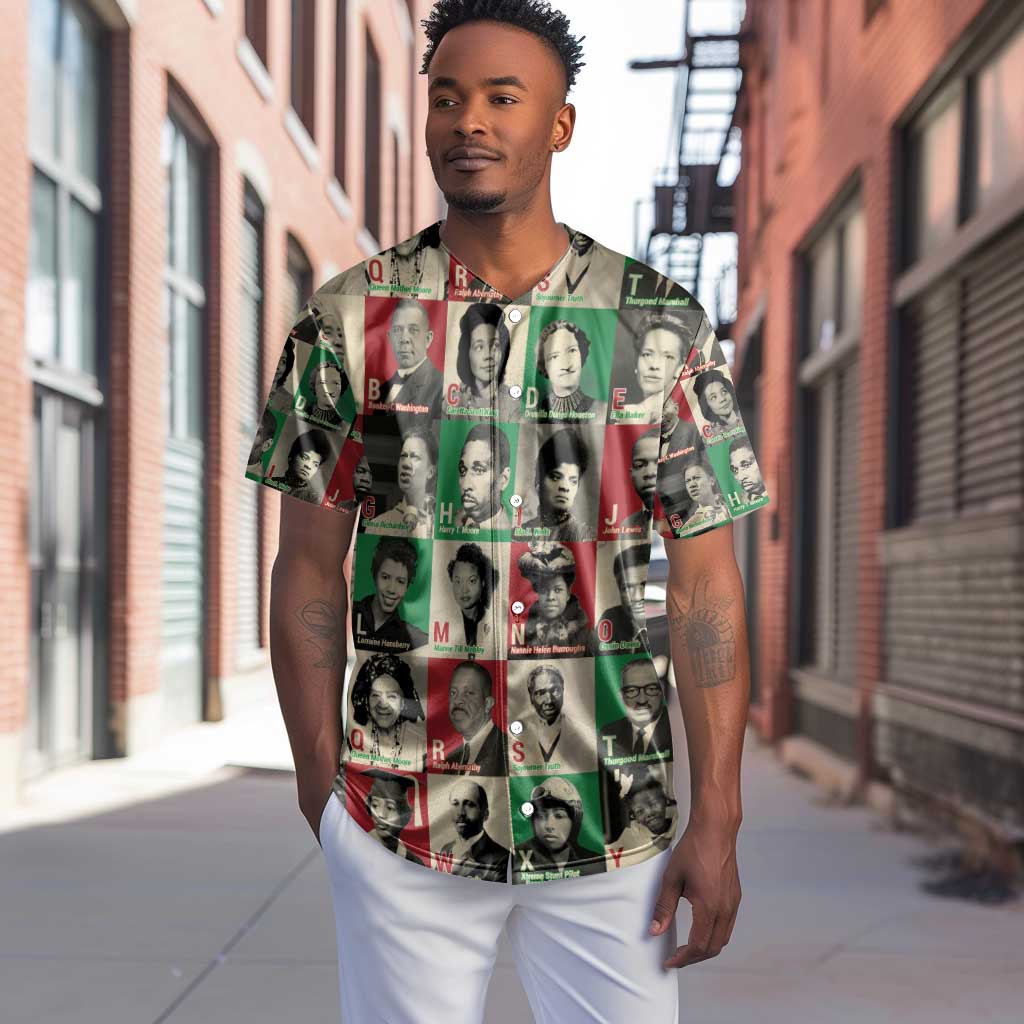 A To Z Of Black Heroes Baseball Jersey Civil Rights Leaders DT02