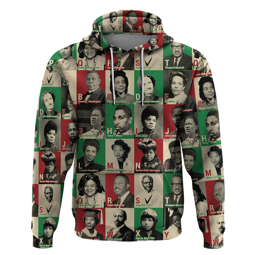 A To Z Of Black Heroes Hoodie Civil Rights Leaders DT02