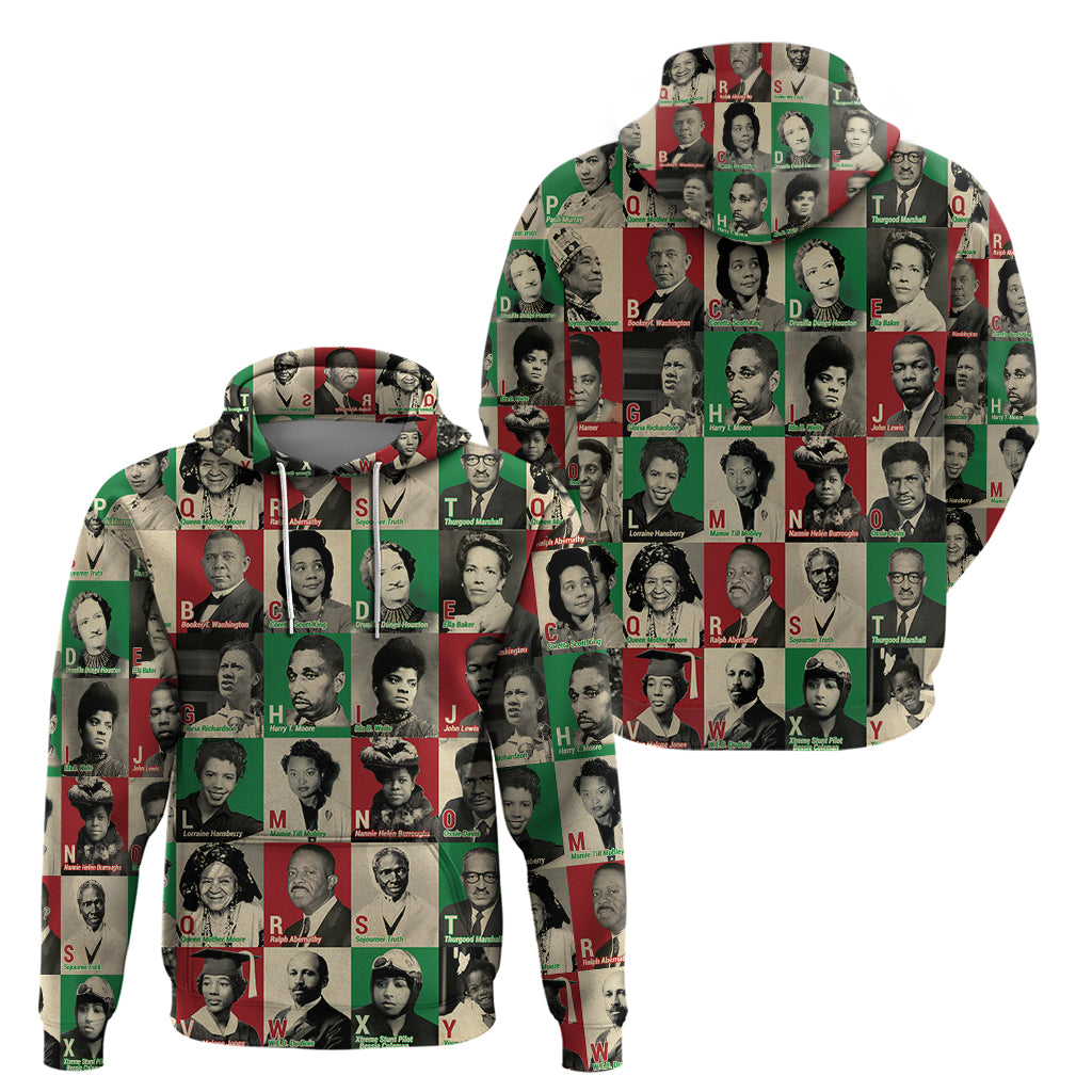 A To Z Of Black Heroes Hoodie Civil Rights Leaders DT02