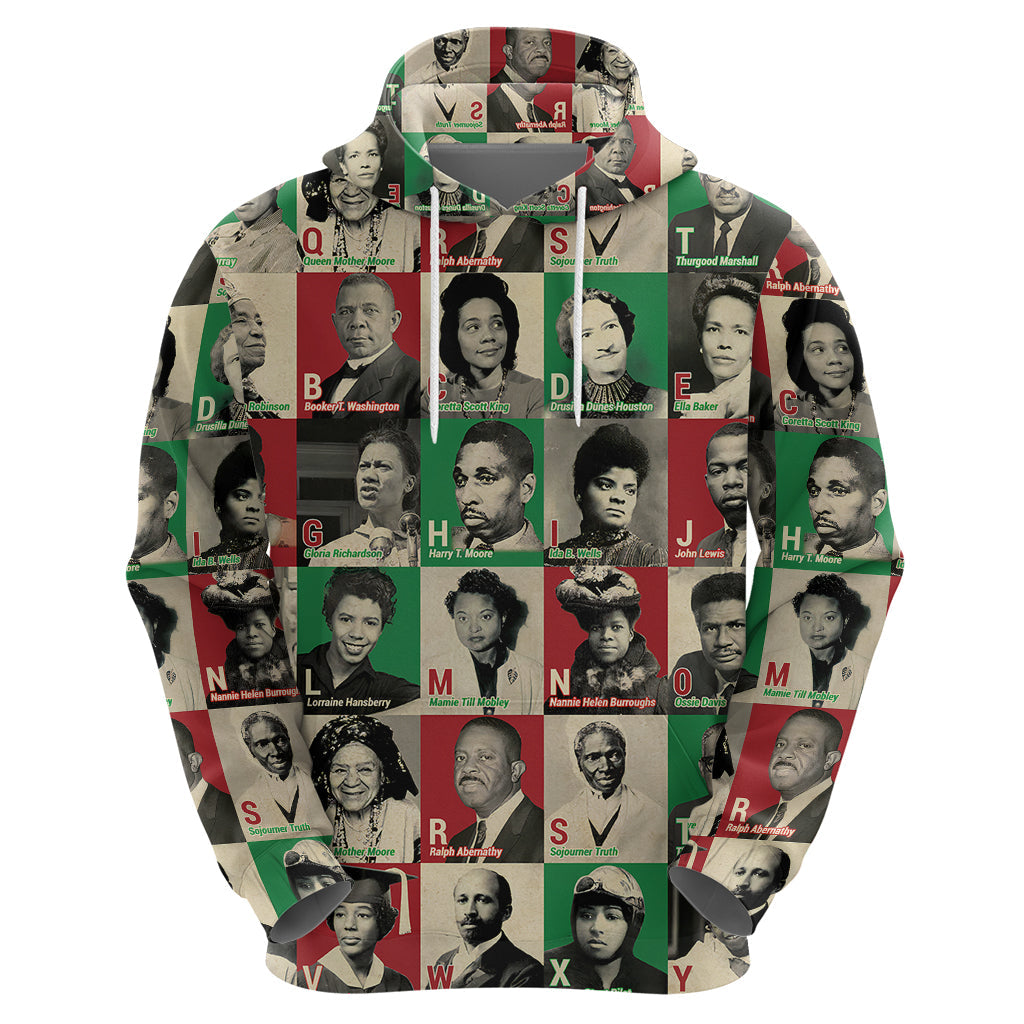 A To Z Of Black Heroes Hoodie Civil Rights Leaders DT02