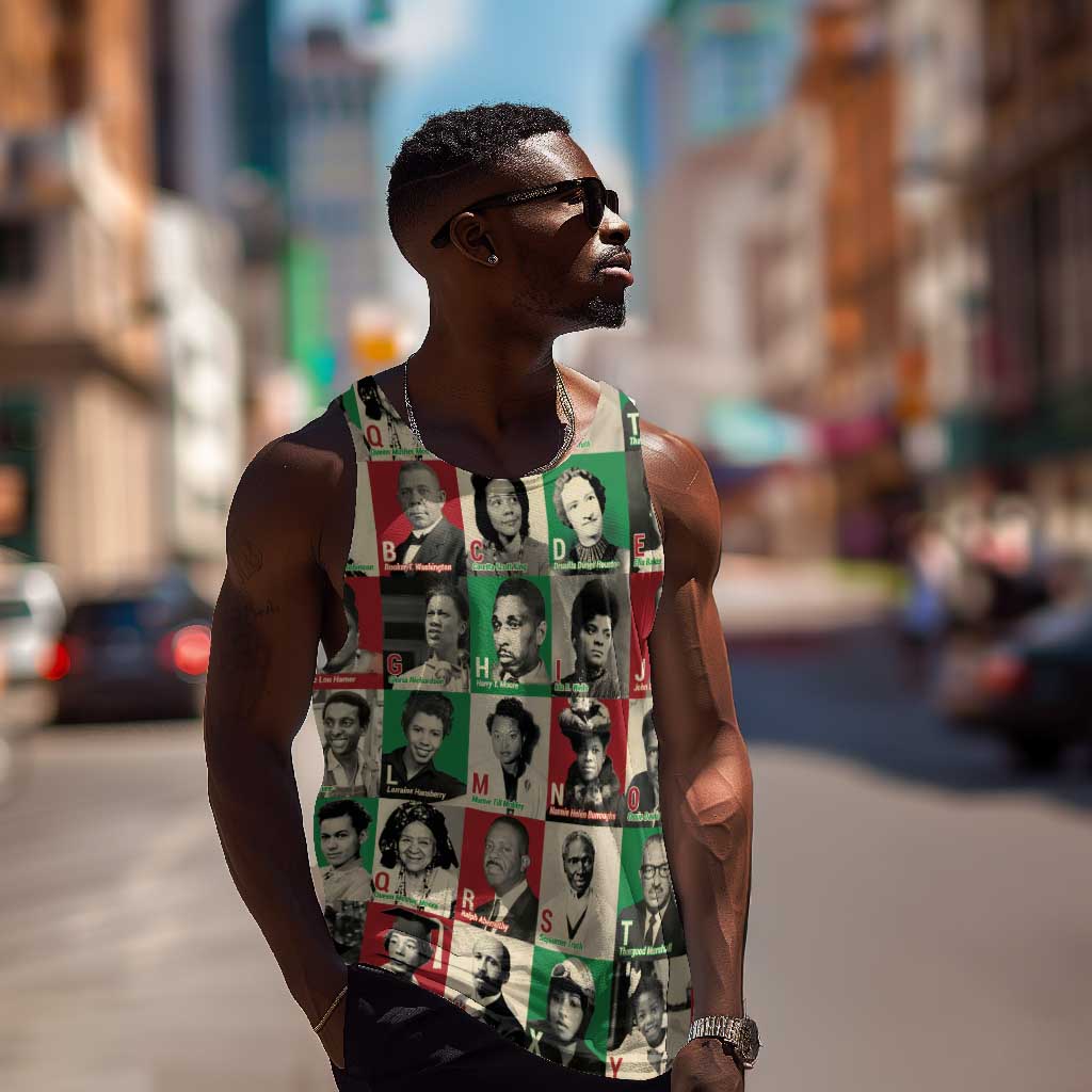 A To Z Of Black Heroes Men Tank Top Civil Rights Leaders DT02