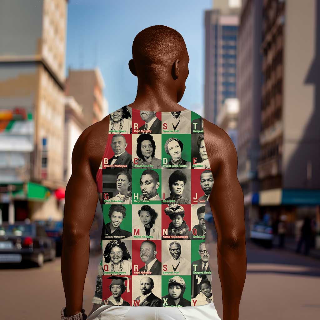 A To Z Of Black Heroes Men Tank Top Civil Rights Leaders DT02