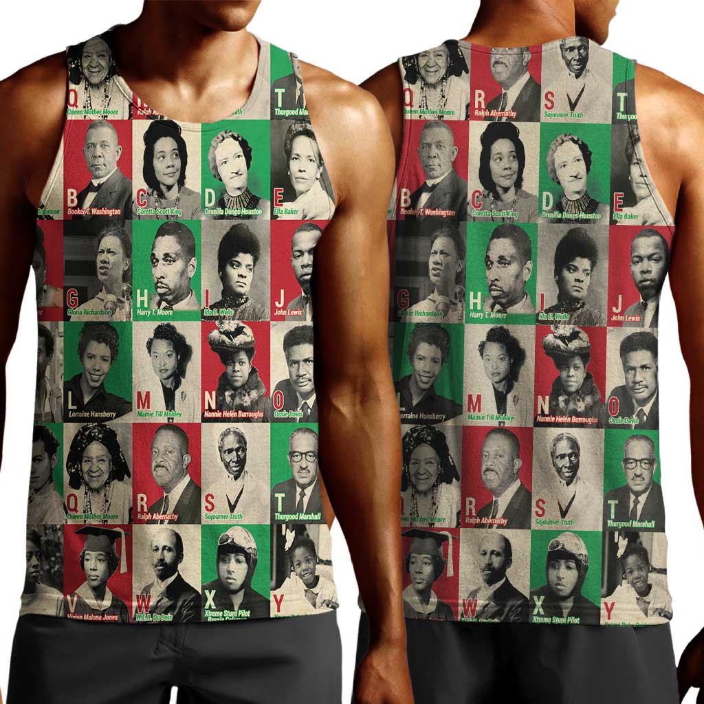 A To Z Of Black Heroes Men Tank Top Civil Rights Leaders DT02