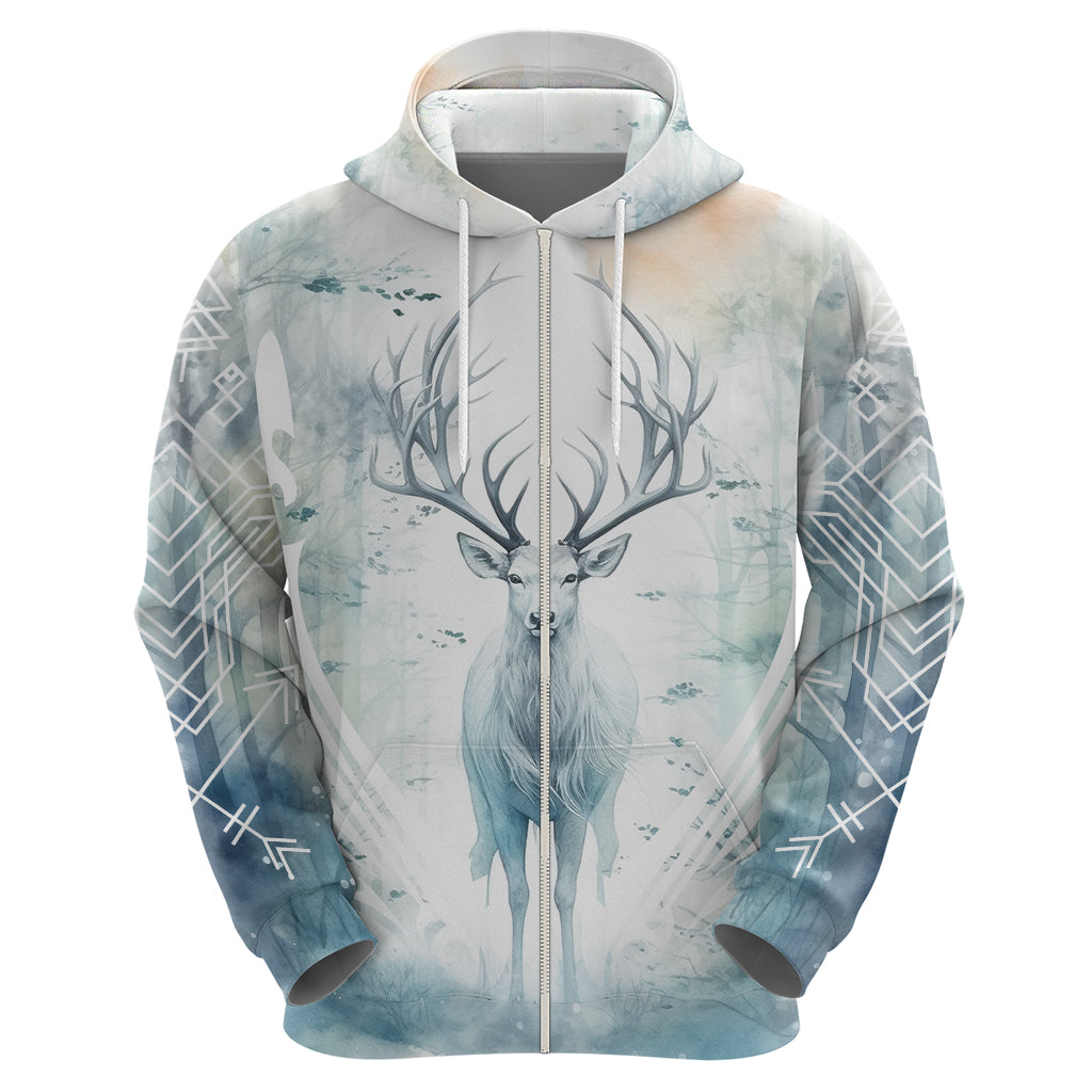Thanks Deer For Life Hoodie White Deer Watercolor Painting DT02