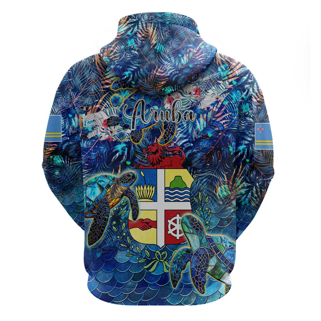 Aruba Hoodie Sea Turtle Tropical Pattern DT02