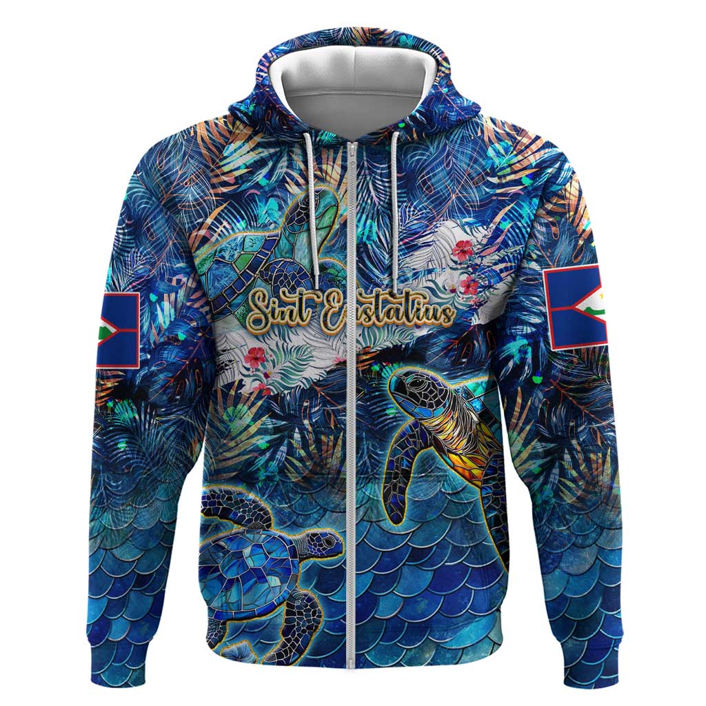 Sint Eustatius Hoodie Sea Turtle Tropical Pattern DT02