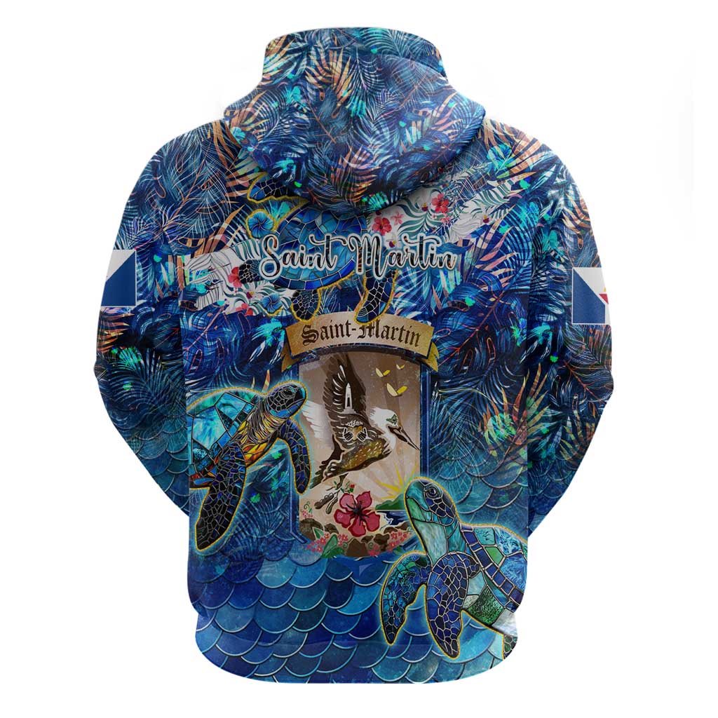 Saint Martin Hoodie Sea Turtle Tropical Pattern DT02