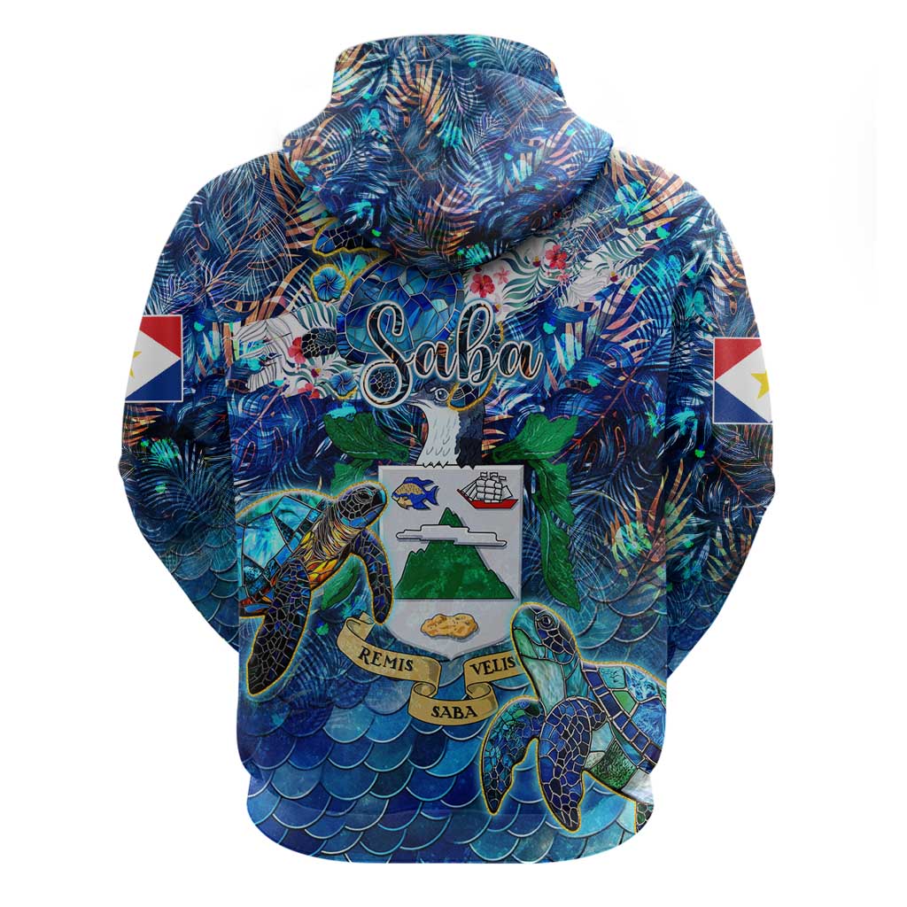 Saba Hoodie Sea Turtle Tropical Pattern DT02