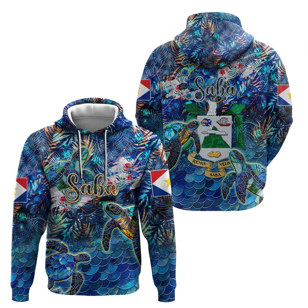 Saba Hoodie Sea Turtle Tropical Pattern DT02