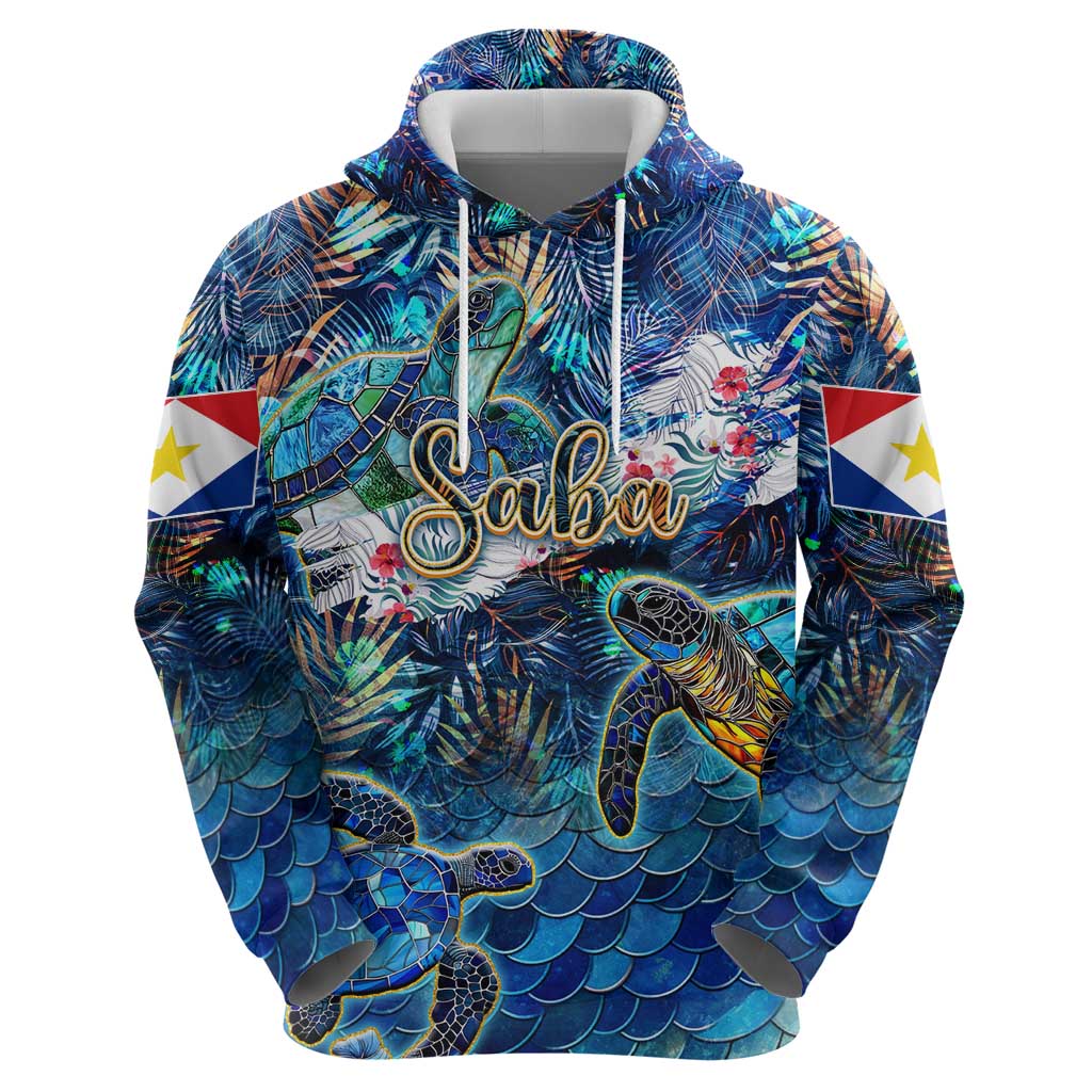 Saba Hoodie Sea Turtle Tropical Pattern DT02