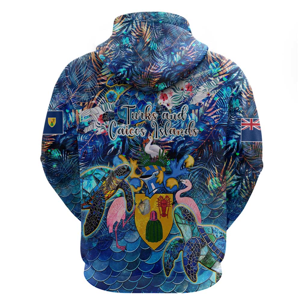 Turks and Caicos Islands Hoodie Sea Turtle Tropical Pattern DT02