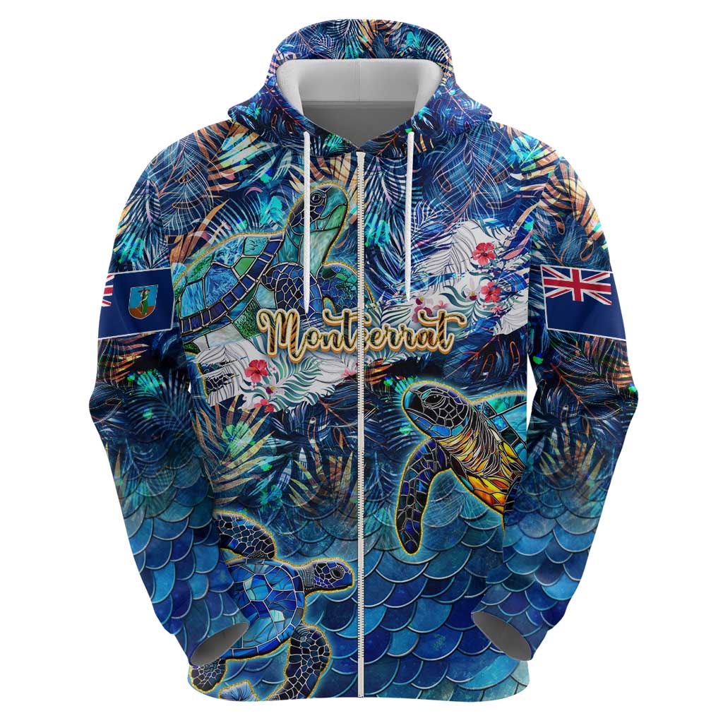 Montserrat Hoodie Sea Turtle Tropical Pattern DT02