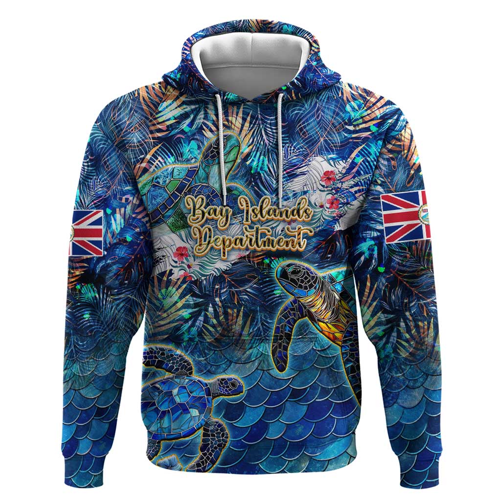 Bay Islands Department Hoodie Sea Turtle Tropical Pattern DT02
