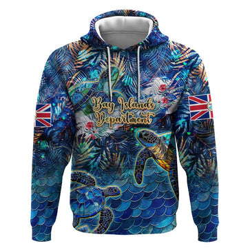 Bay Islands Department Hoodie Sea Turtle Tropical Pattern DT02