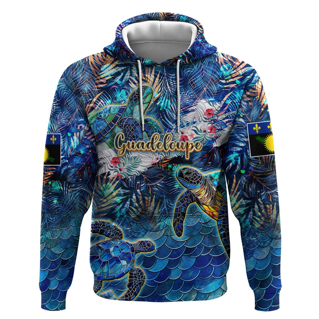 Guadeloupe Hoodie Sea Turtle Tropical Pattern DT02