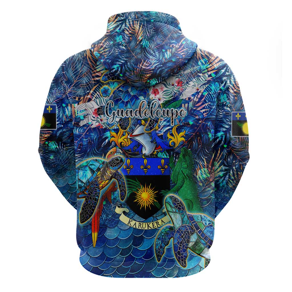 Guadeloupe Hoodie Sea Turtle Tropical Pattern DT02