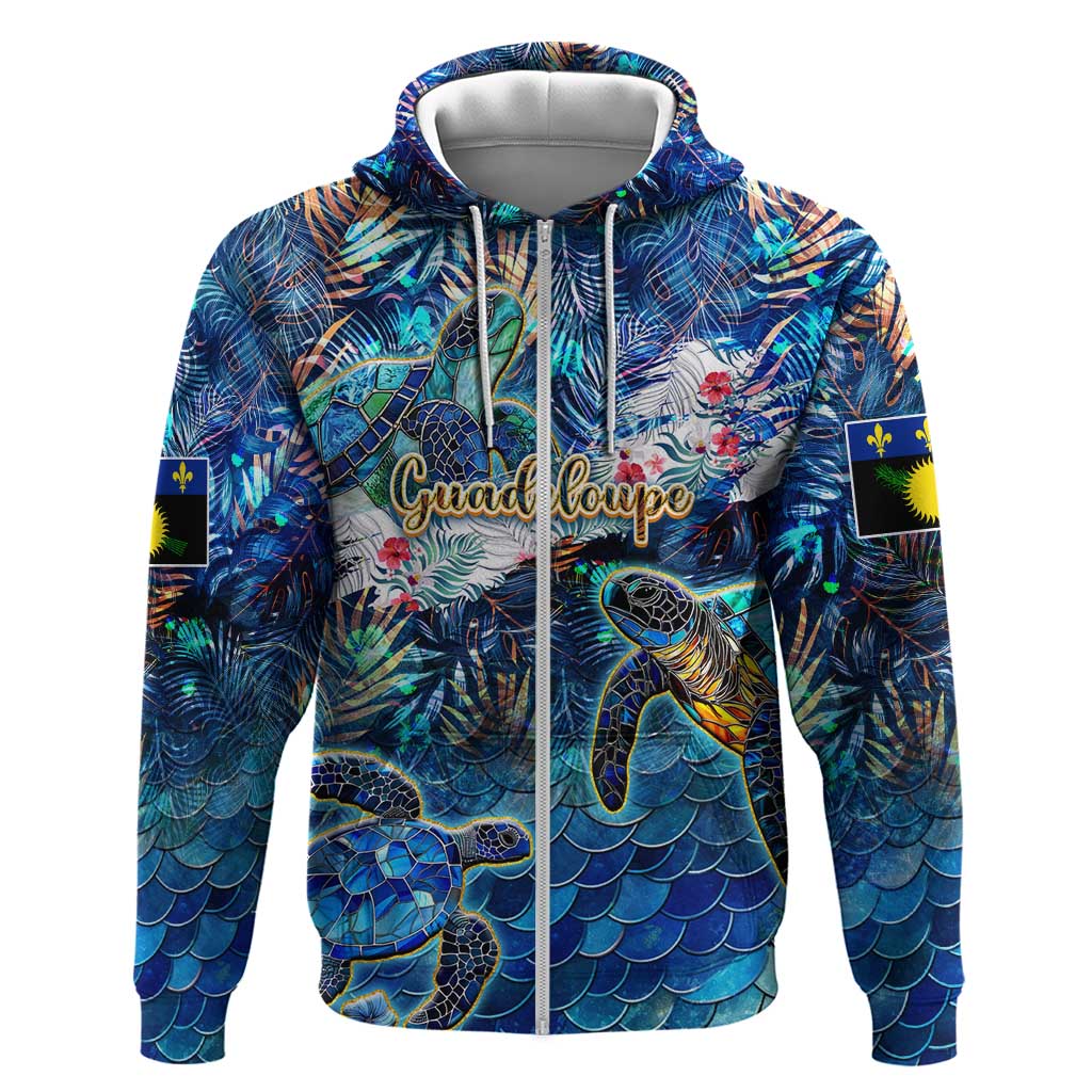 Guadeloupe Hoodie Sea Turtle Tropical Pattern DT02