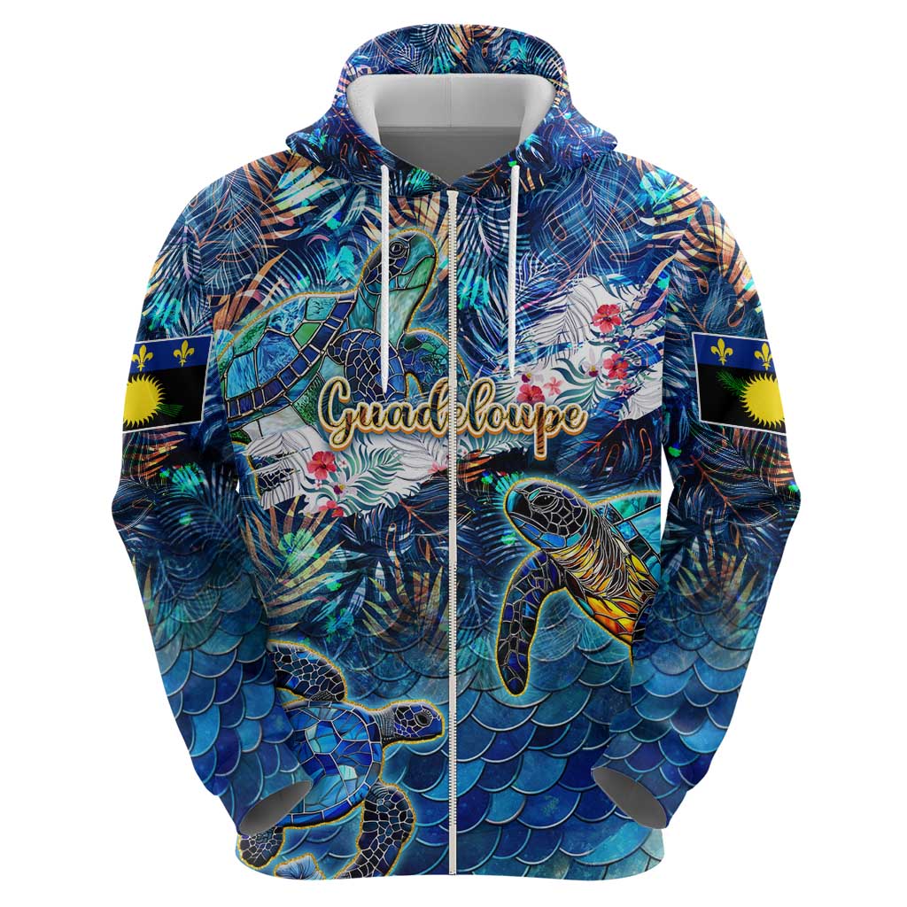 Guadeloupe Hoodie Sea Turtle Tropical Pattern DT02