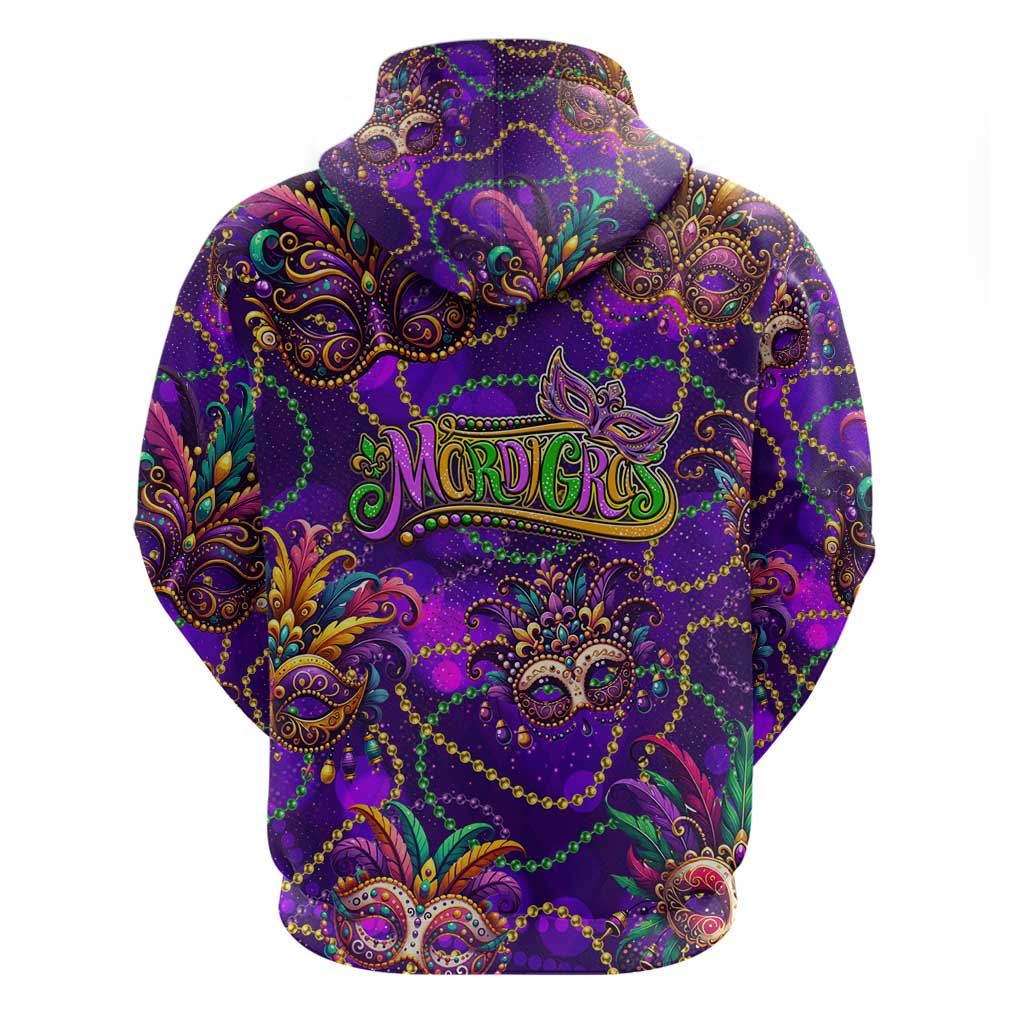 Mardi Gras Hoodie Mask Glitter Art DT02