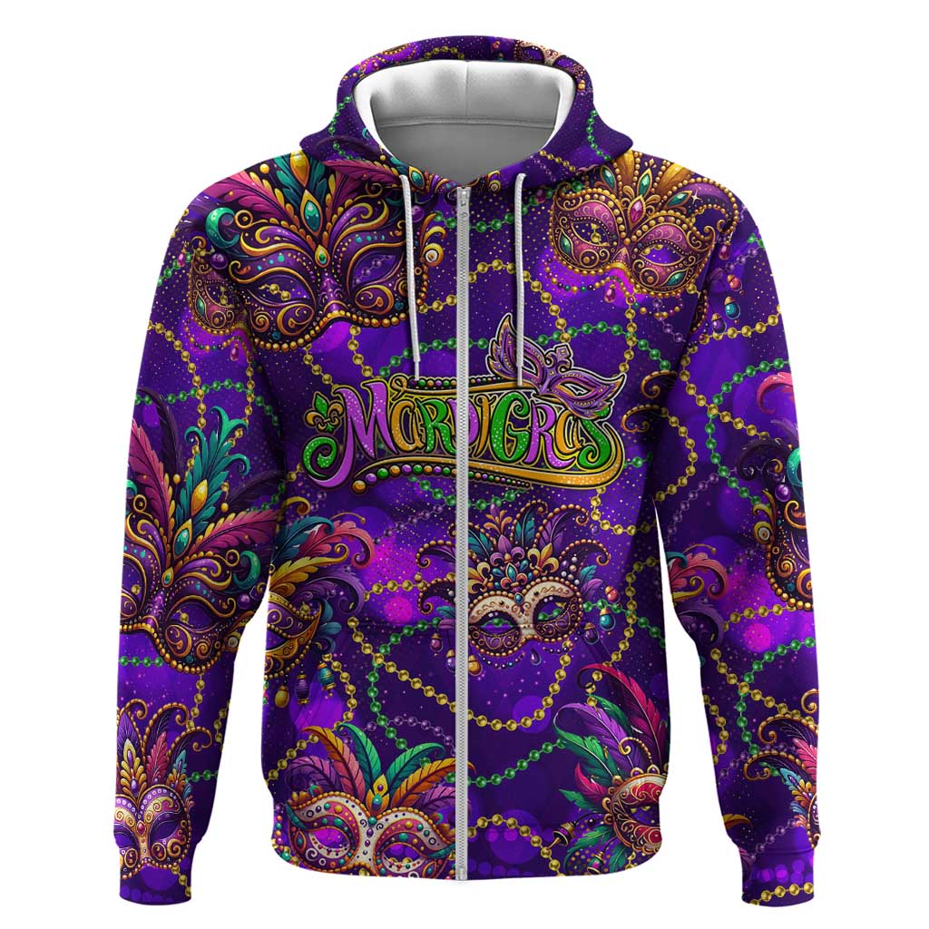 Mardi Gras Hoodie Mask Glitter Art DT02