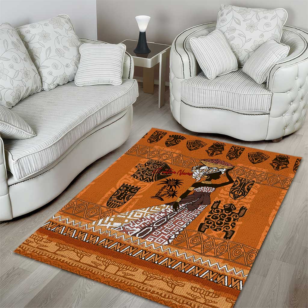 Personalized Beautiful Woman African Area Rug DT02