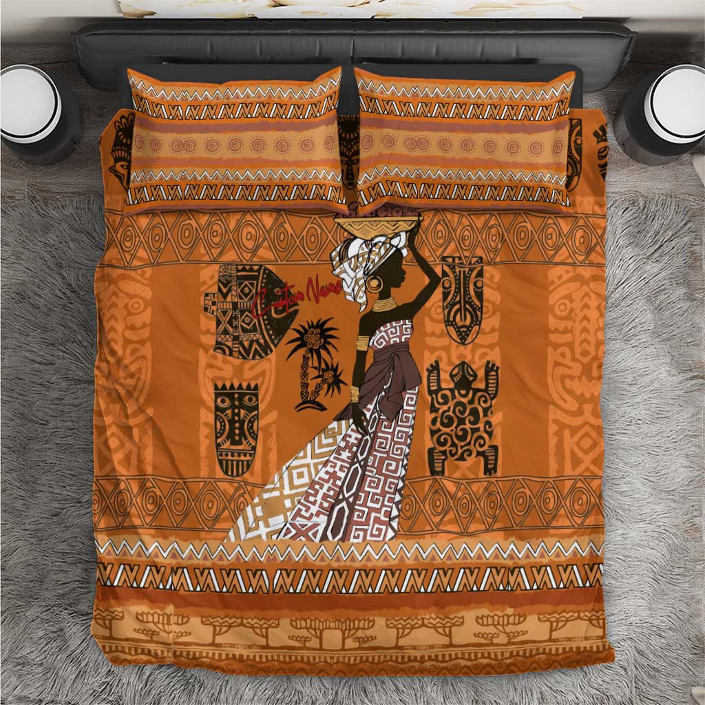 Personalized Beautiful Woman African Bedding Set DT02