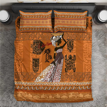 Personalized Beautiful Woman African Bedding Set DT02
