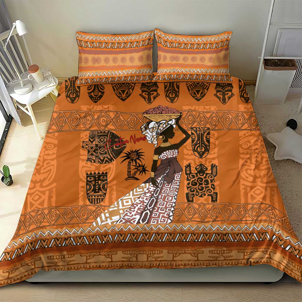 Personalized Beautiful Woman African Bedding Set DT02