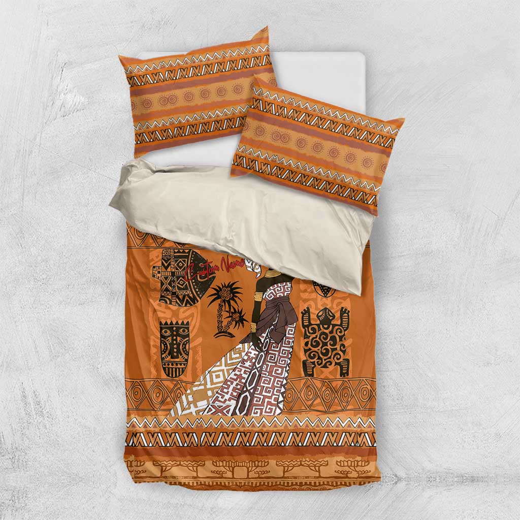 Personalized Beautiful Woman African Bedding Set DT02
