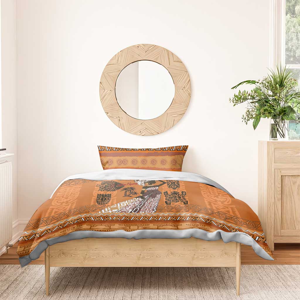 Personalized Beautiful Woman African Bedding Set DT02