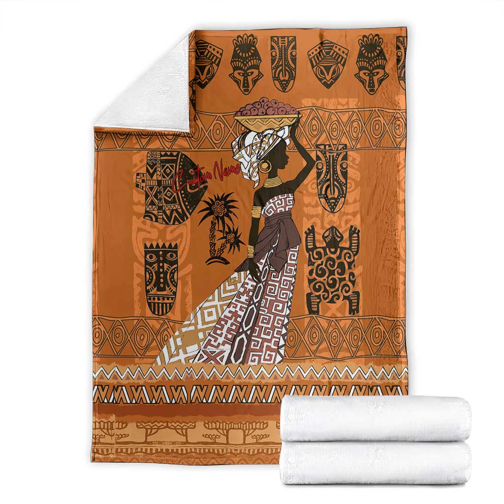 Personalized Beautiful Woman African Blanket DT02