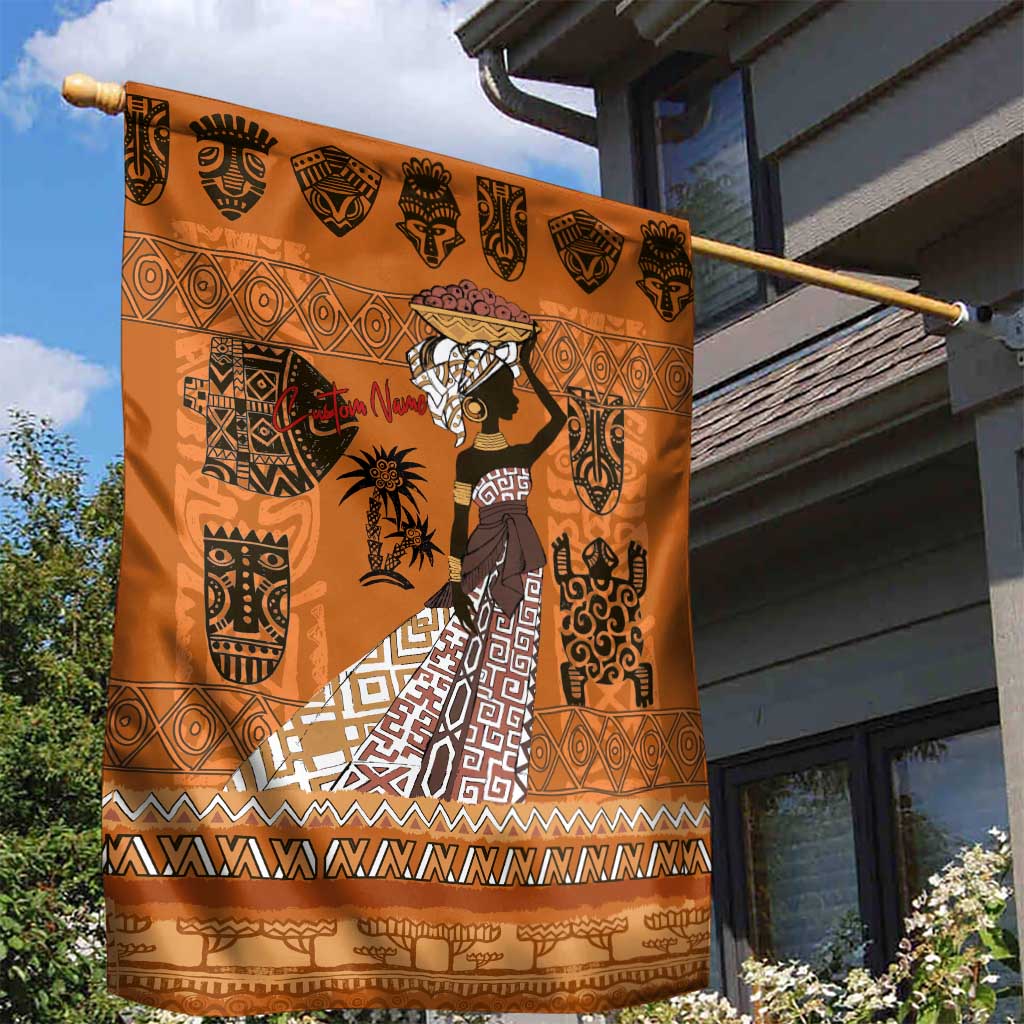 Personalized Beautiful Woman African Garden Flag DT02