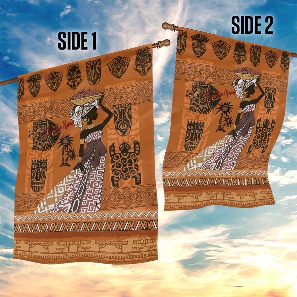Personalized Beautiful Woman African Garden Flag DT02