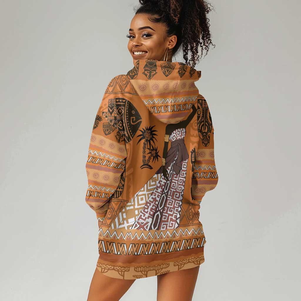 Personalized Beautiful Woman African Hoodie Dress DT02