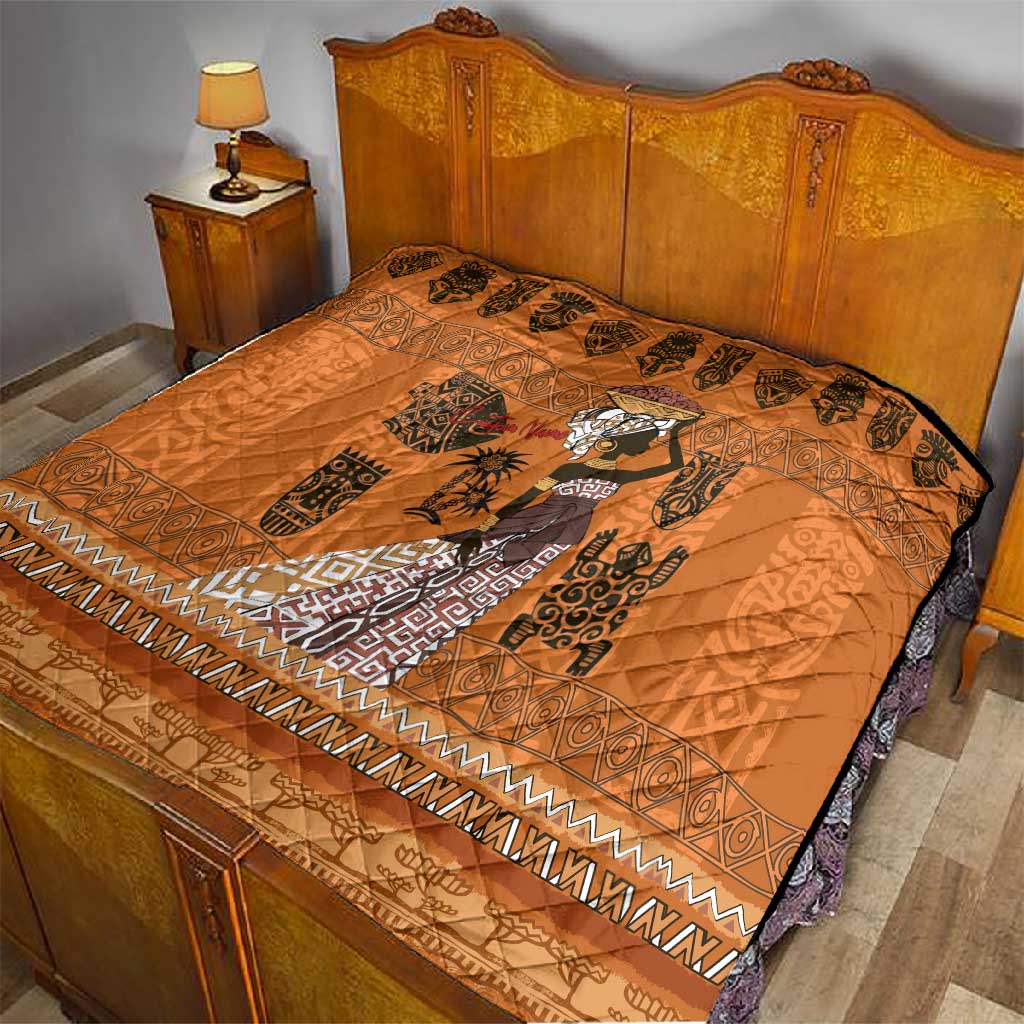 Personalized Beautiful Woman African Quilt DT02