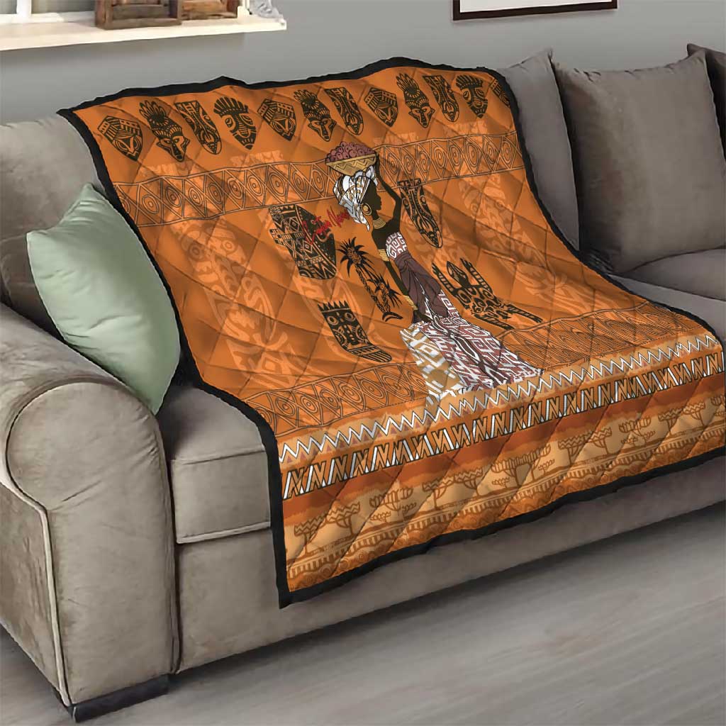 Personalized Beautiful Woman African Quilt DT02