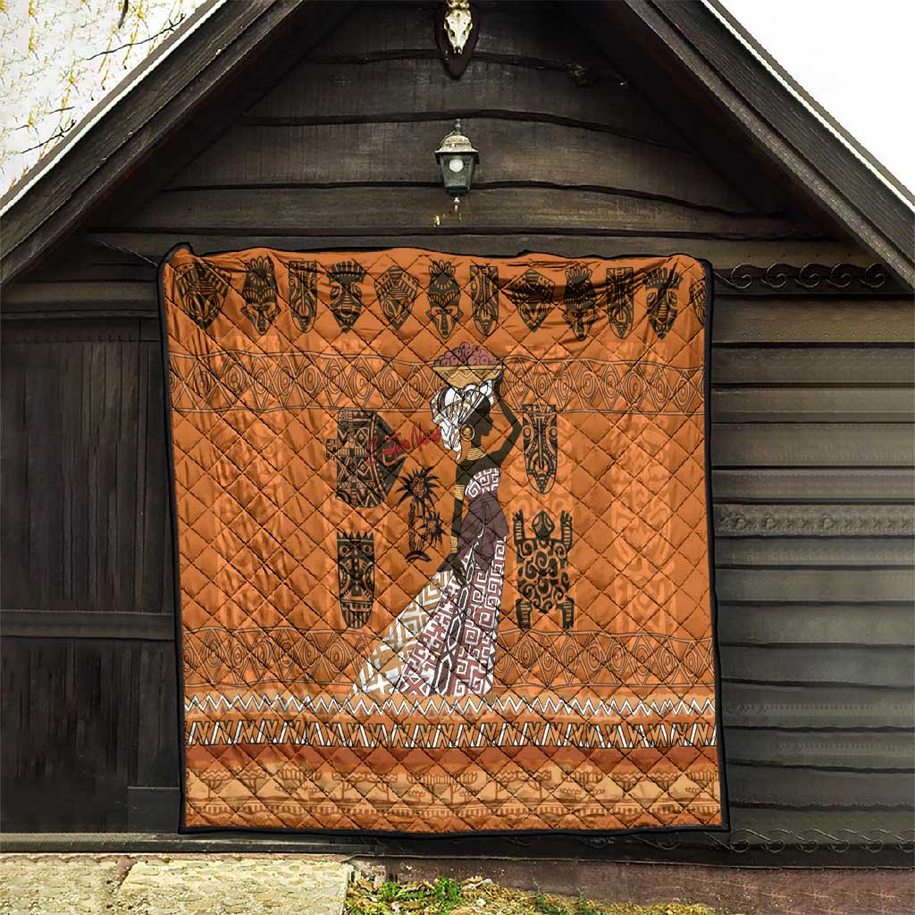 Personalized Beautiful Woman African Quilt DT02
