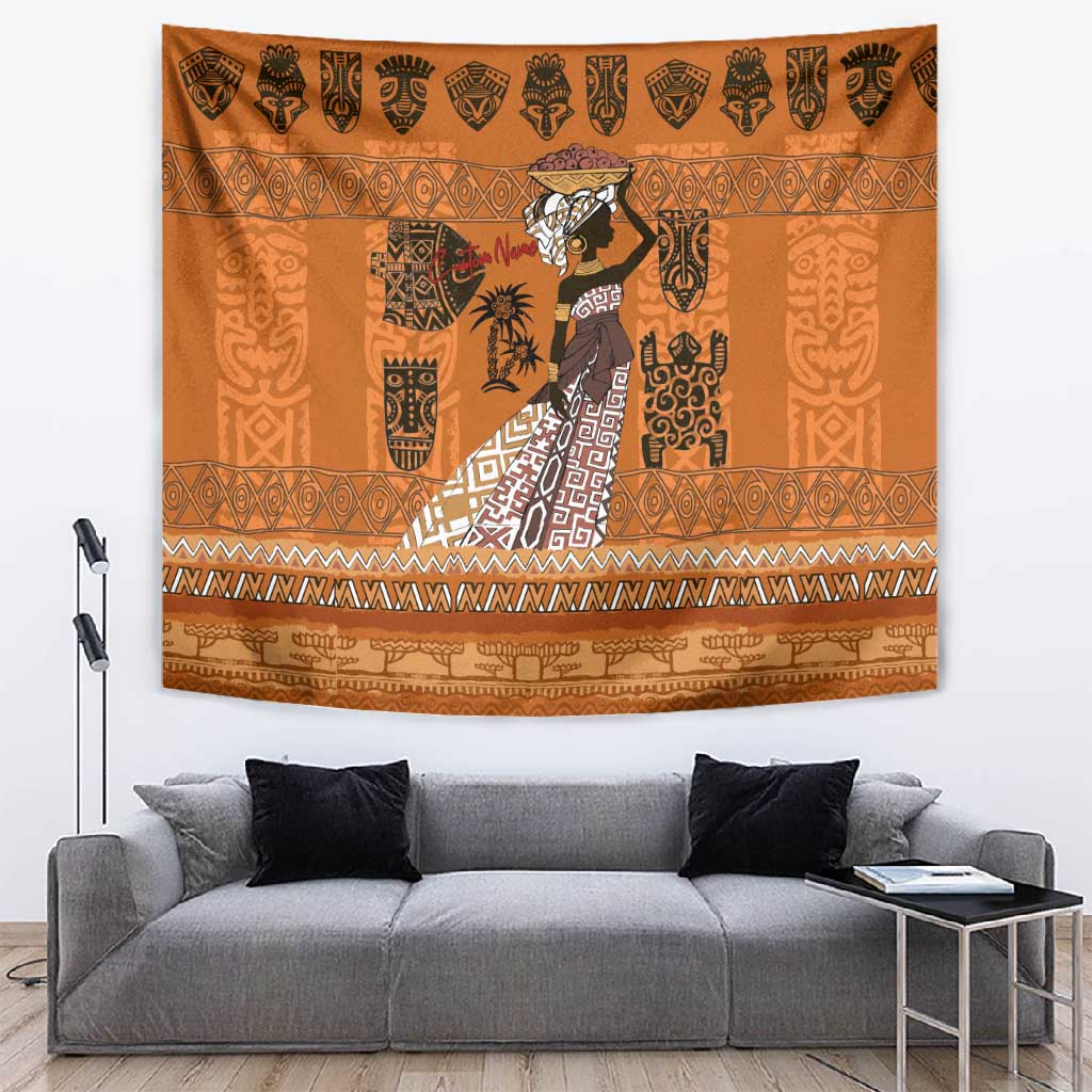 Personalized Beautiful Woman African Tapestry DT02