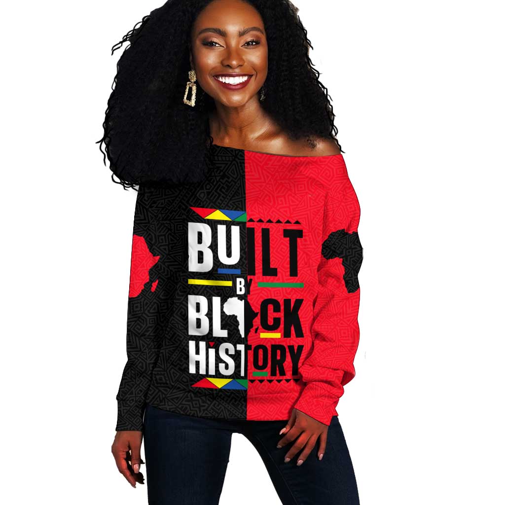 Built By Black History Off Shoulder Sweater DT02